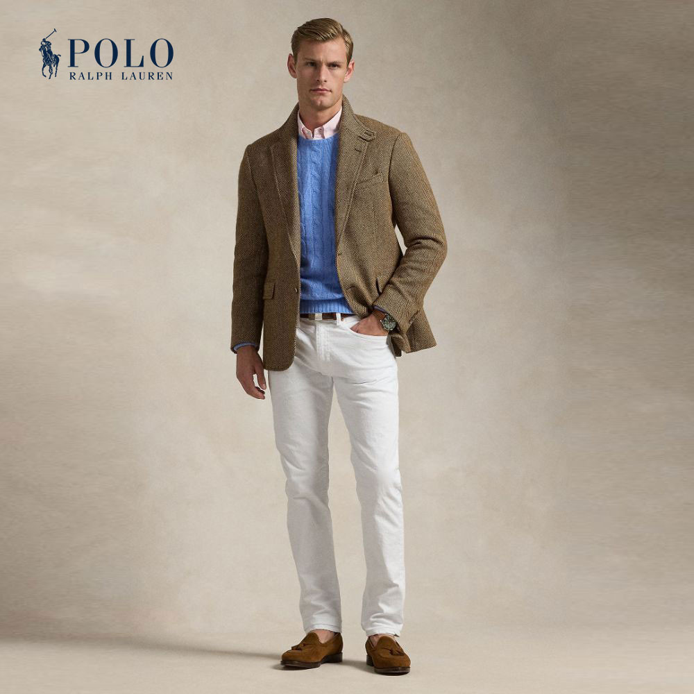 Polo Ralph Lauren กางเกงยีนส์ผู้ชาย Sullivan Slim Stretch Jean รุ่น MNPODNM10920348 สีขาว