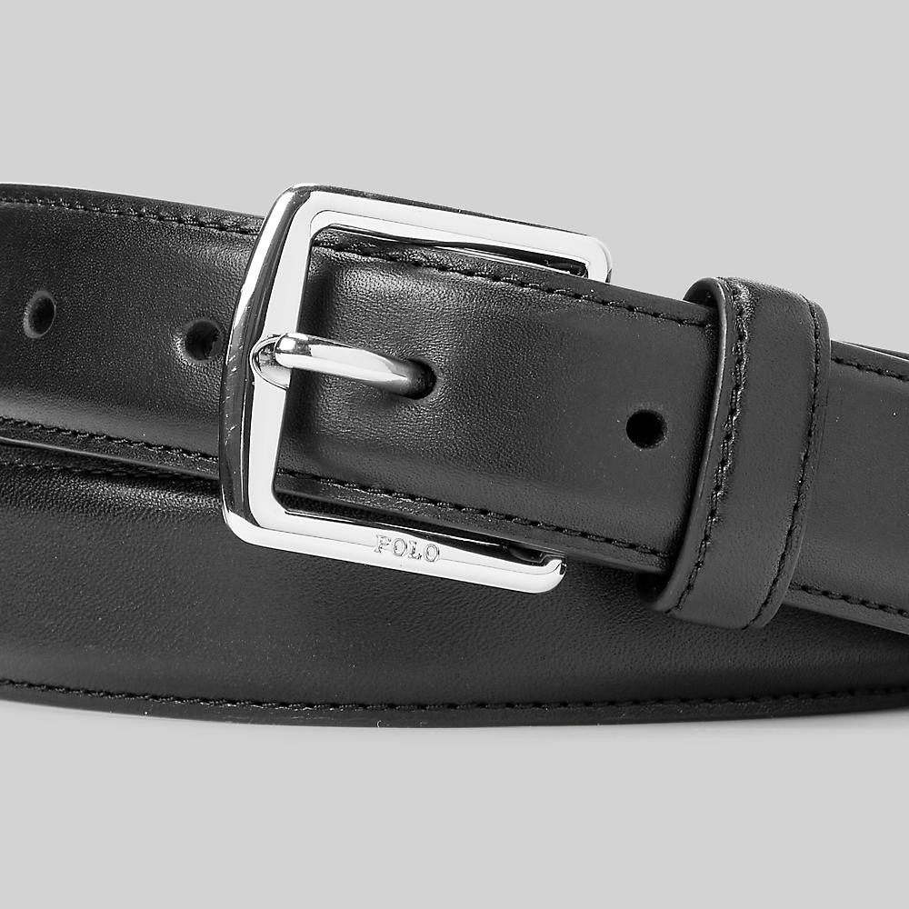 Polo Ralph Lauren เข็มขัดผู้ชาย Full-Grain Leather Dress Belt รุ่น MAPOBLT0F320101 สีดำ ราคา ถูกที่สุด ดีลบีเคเค แกลเลอรีภาพที่ 2