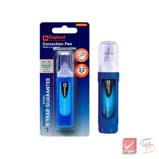 Elephant ตราช้าง ปากกาลบคำผิด 12 มล. สีนํ้าเงิน 1 ด้าม