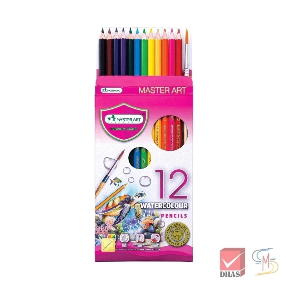 Master Art มาสเตอร์อาร์ต สีไม้ สีไม้ระบายน้ำ 12 สี (1 กล่อง)