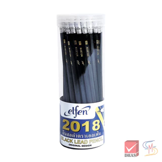 Elfen เอลเฟ่น ดินสอ ดินสอดำ ดินสอ 2b No.2018 จำนวน 50 แท่ง/กระบอก