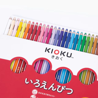 Kioku คิโอคุ สีไม้ ดินสอสีไม้ 30 สี แท่งกลม สไตล์ญี่ปุ่น (1 กล่อง)