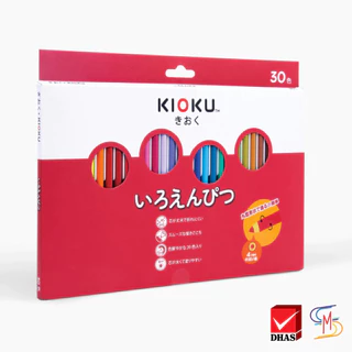 Kioku คิโอคุ สีไม้ ดินสอสีไม้ 30 สี แท่งกลม สไตล์ญี่ปุ่น (1 กล่อง)