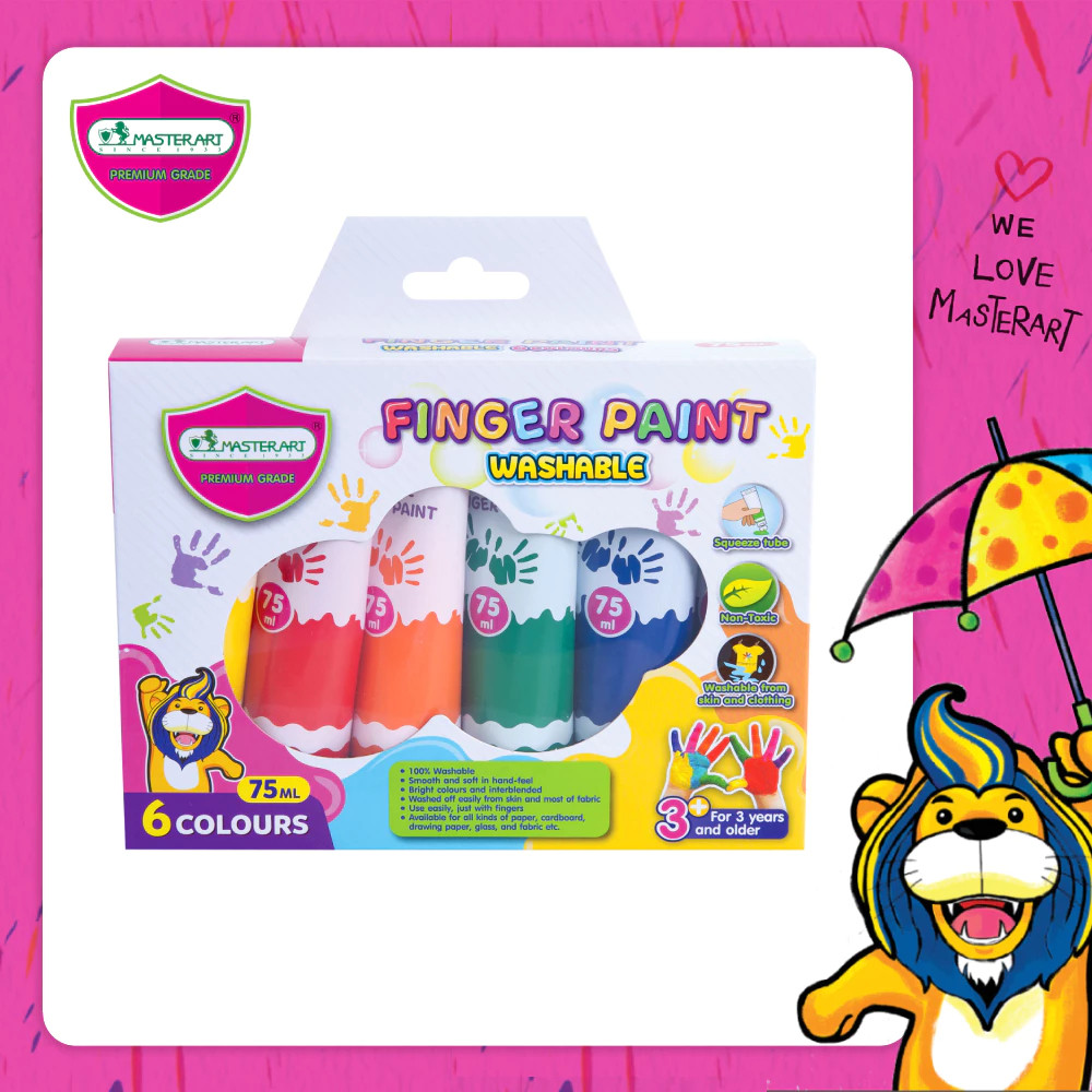Master Art มาสเตอร์อาร์ต สีทามือ ฟิงเกอร์เพ้นท์ สีปลอดสารพิษสำหรับเด็ก ชนิดหลอดบ