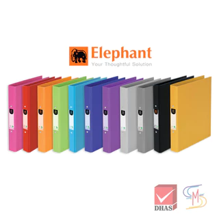 Elephant ตราช้าง แฟ้ม 2 ห่วง แฟ้มโชว์เอกสาร แฟ้มดูราพลาส A4 รุ่น 221A4/VB จำนวน 1 แฟ้ม