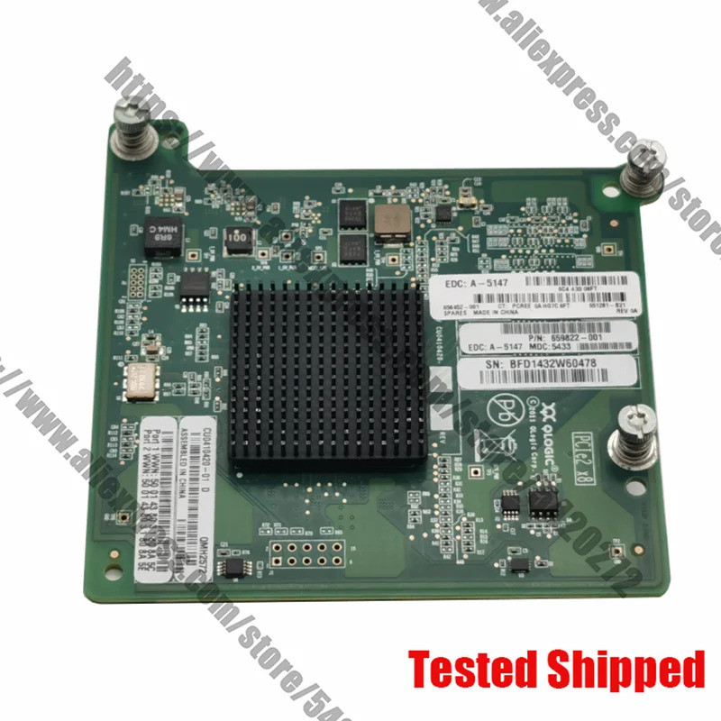 แผงควบคุมอุตสาหกรรม 651281 -B21 QMH2572 8GB FC HBA 656452 -001 659822 -001