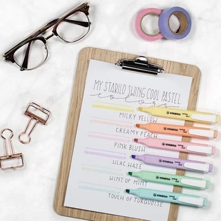 ปากกาเน้นข้อความ Stabilo Swing Cool รุ่น Pastel แยกแท่ง