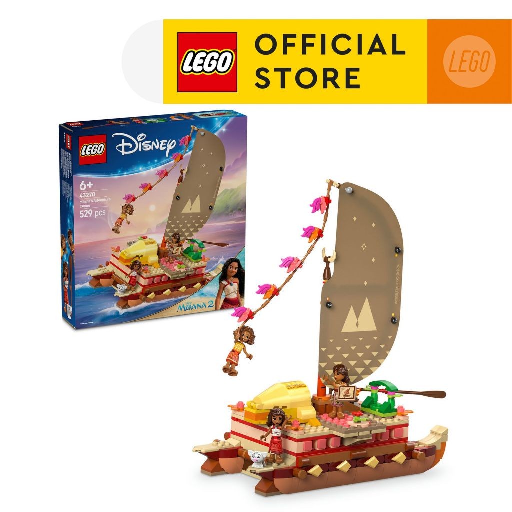 LEGO Disney Princess 43270 Moana's Adventure Canoe (529 Pieces)