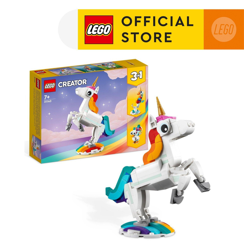 LEGO Creator 31140 Magical Unicorn Building Toy Set (145pcs.), Building Blocks, Kids Toy