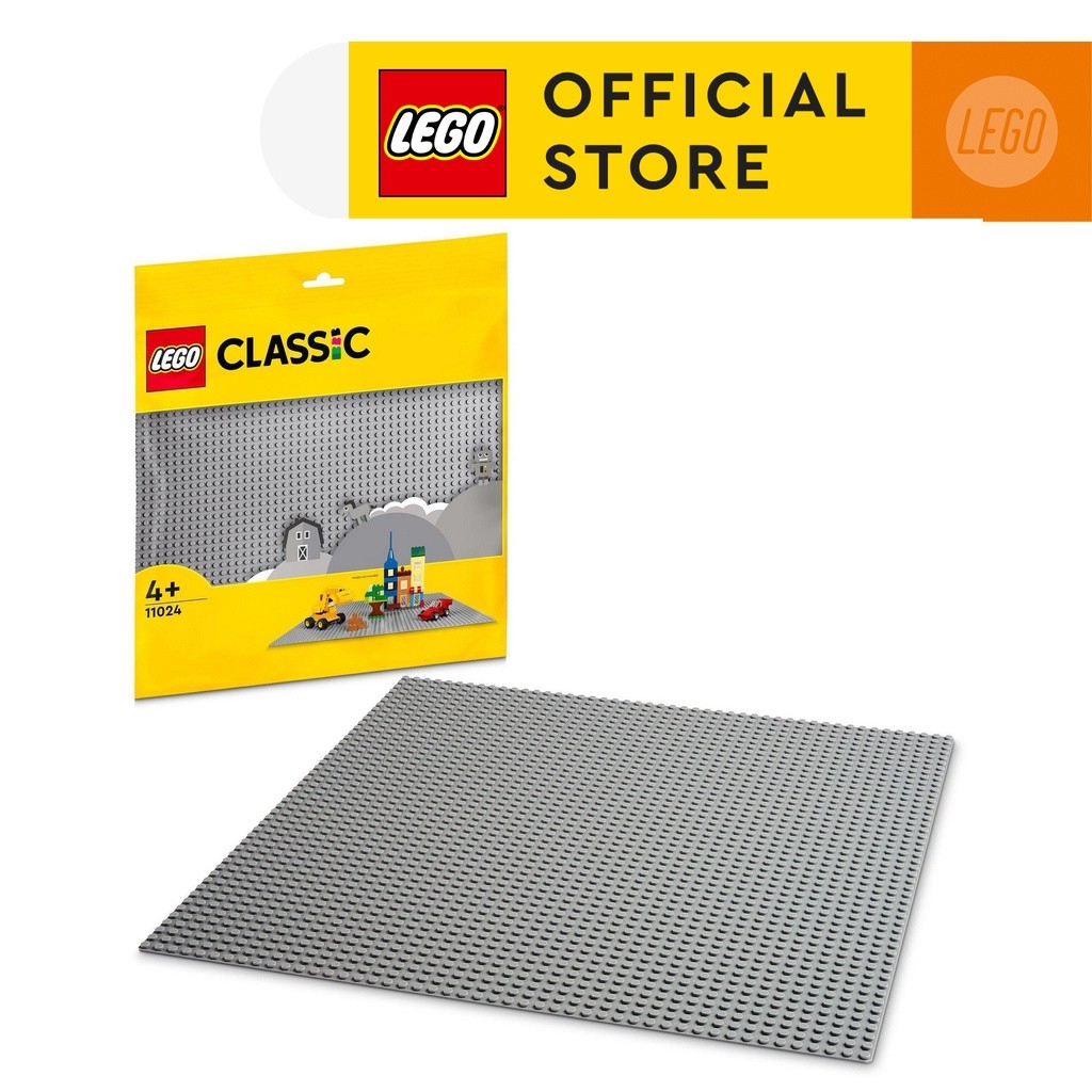 LEGO Classic 11024 Gray Baseplate Building Kit for Kids (1 Piece), Building Blocks, Kids Toy