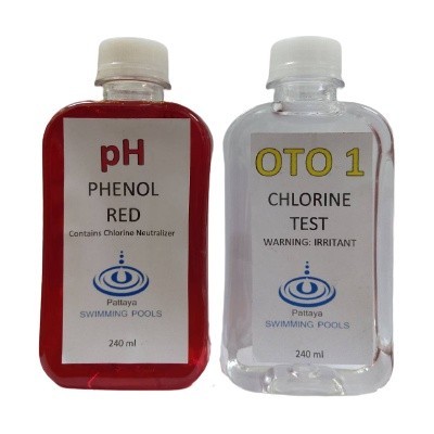 รีฟิวน้ำยาเช็คค่าคลอลีน pH OTO 240ml สระว่ายน้ำ 240ml 1XOTO 1XPH
