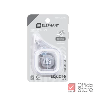 Elephant เทปลบคำผิด 6 m. รุ่น สแควร์ จำนวน 1 ชิ้น