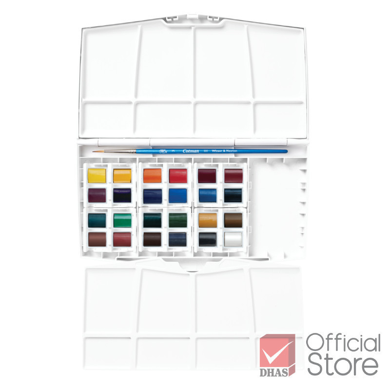 Winsor&Newton Cotman สีน้ำ ชุดสีน้ำก้อน ฟิวพลัส 24 สี #0390376 จำนวน 1 กล่อง — صورة 3
