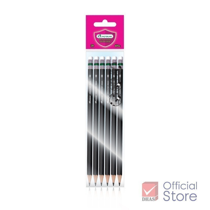 Master Art ดินสอ ดินสอดำ ดินสอ 2b จำนวน 6 แท่ง