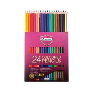 Master Art สีไม้ 24 สี รุ่นใหม่ (แท่งยาว) ระบายนุ่ม - 1 กล่อง