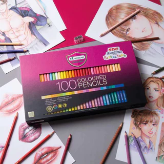 Master Art สีไม้ 100 สี รุ่นใหม่ (แท่งยาว) เฉดสีธรรมชาติ - 1 กล่อง