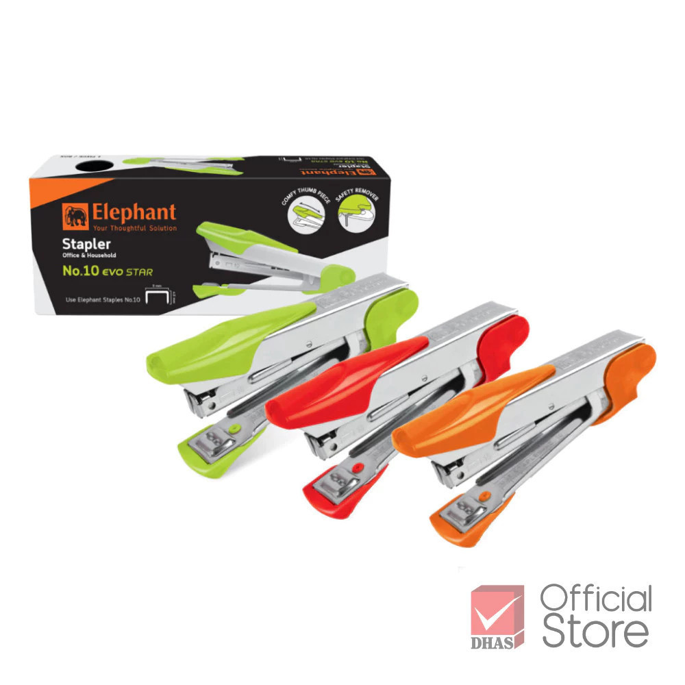 Elephant เครื่องเย็บกระดาษ No.10 อีโว สตาร์ จำนวน 1 เครื่อง