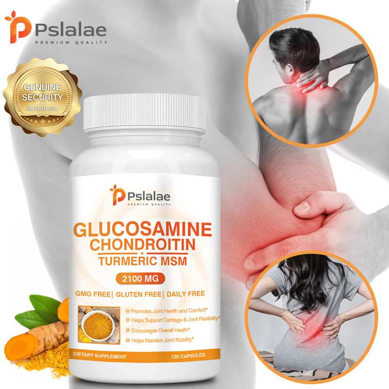 Pslalae Joint Support Complex Capsules สูตร Glucosamine & Chondroitin พร้อมขมิ้น & Boswellia ไร้หอย 