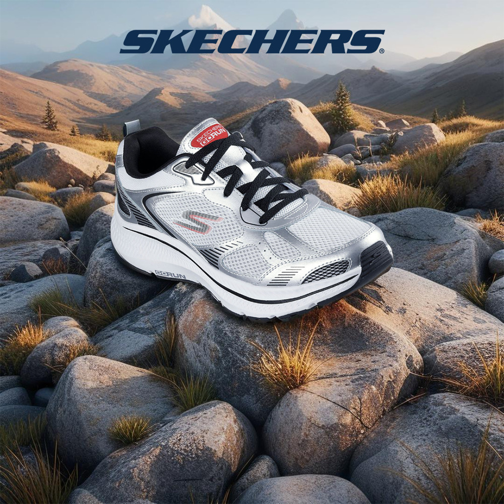 Skechers สเก็ตเชอร์ส รองเท้าผู้ชาย Men GOrun Consiste 2.0 Performance Shoes - 220883-WBK - Air-Cooled Goga Mat
