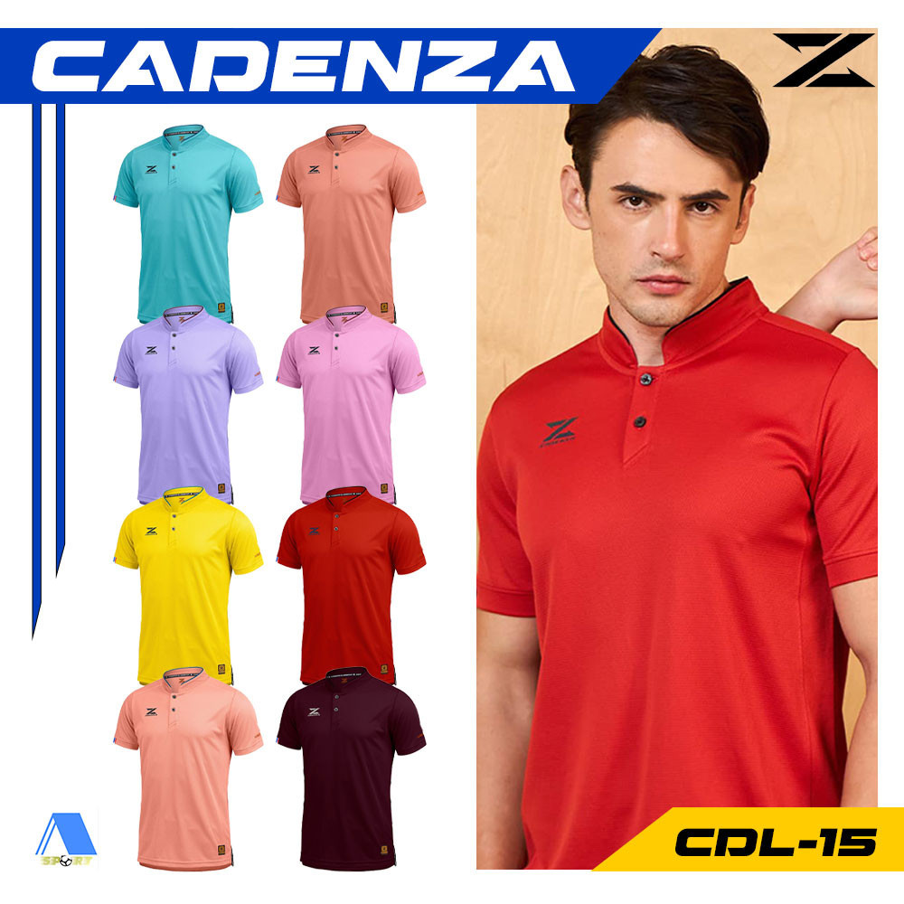 [[ส่งฟรี!! มีเงินคืน]] เสื้อโปโลคาเดนซ่า(คอจีน) CADENZA POLO รหัส CDL-15 ชุดที่ 1 MANDARIN แท้100%