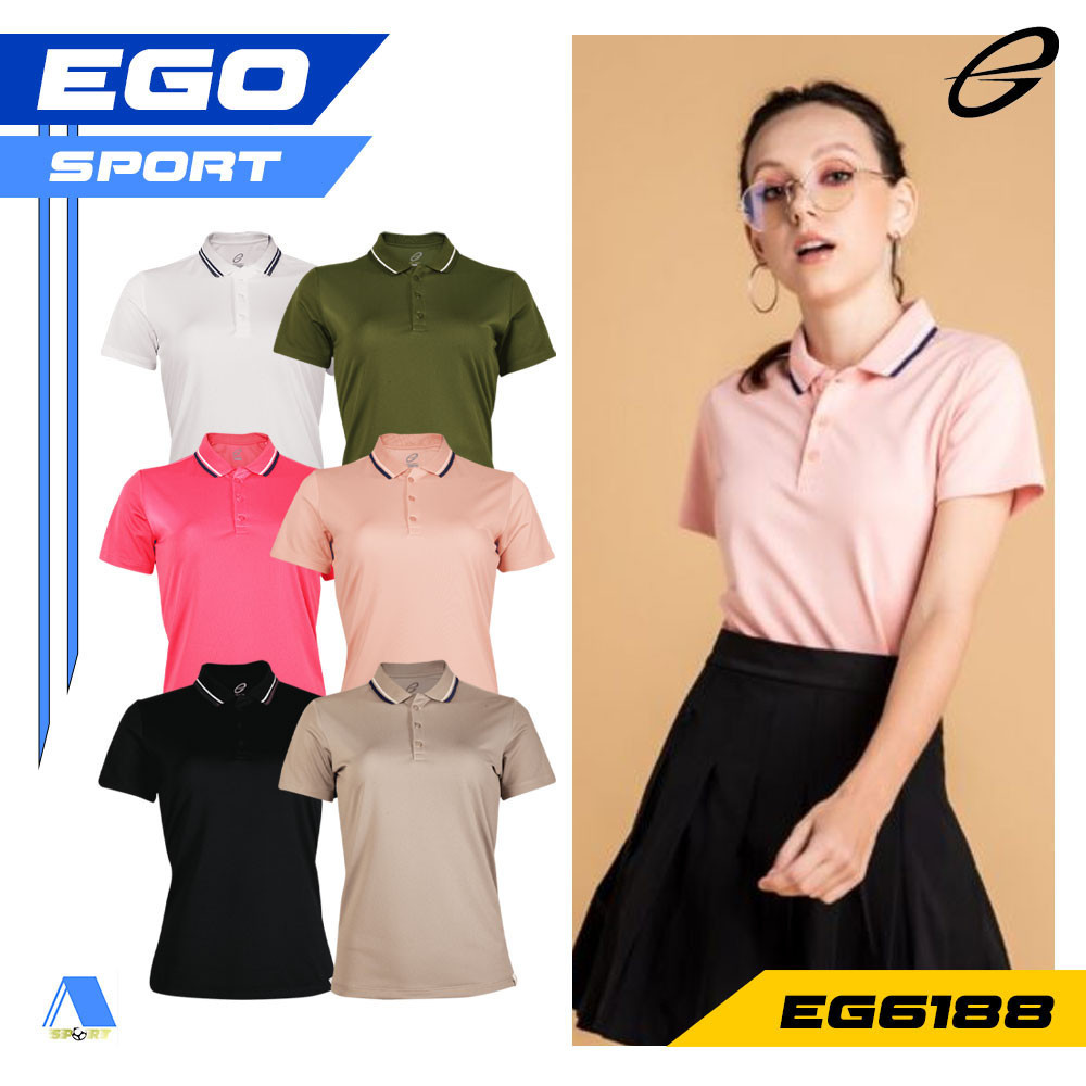 [[ส่งฟรี!! มีเงินคืน]] EGO SPORT เสื้อโปโลหญิง รหัส EG6188 ชุดที่ 3 แท้100%
