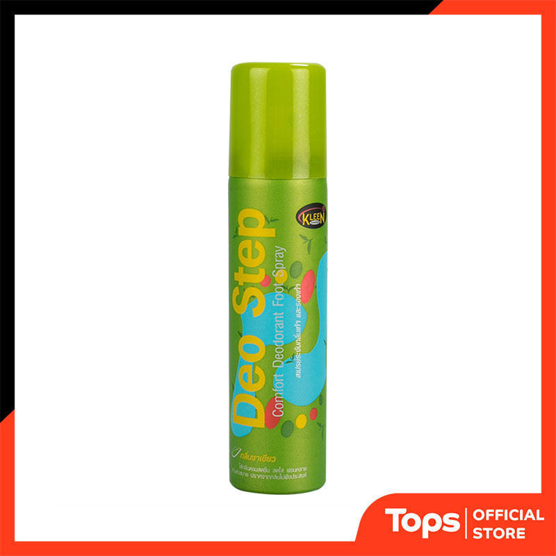 KLEEN SHOE คลีนชูส์ดีโอสเต็ปสเปรย์ระงับกลิ่นเท้าและรองเท้ากลิ่นกรีนที [8850419015063]