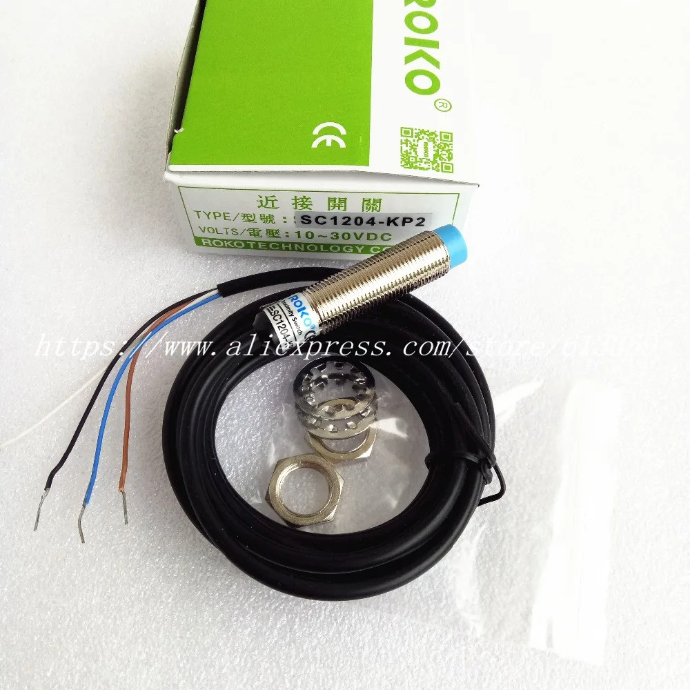 2 ชิ้น SC1204-KP2 SC1202-KP2 ROKO สวิตช์เซ็นเซอร์ความใกล้เคียงแบบกลม 4 สาย NO+NC ใหม่คุณภาพสูง