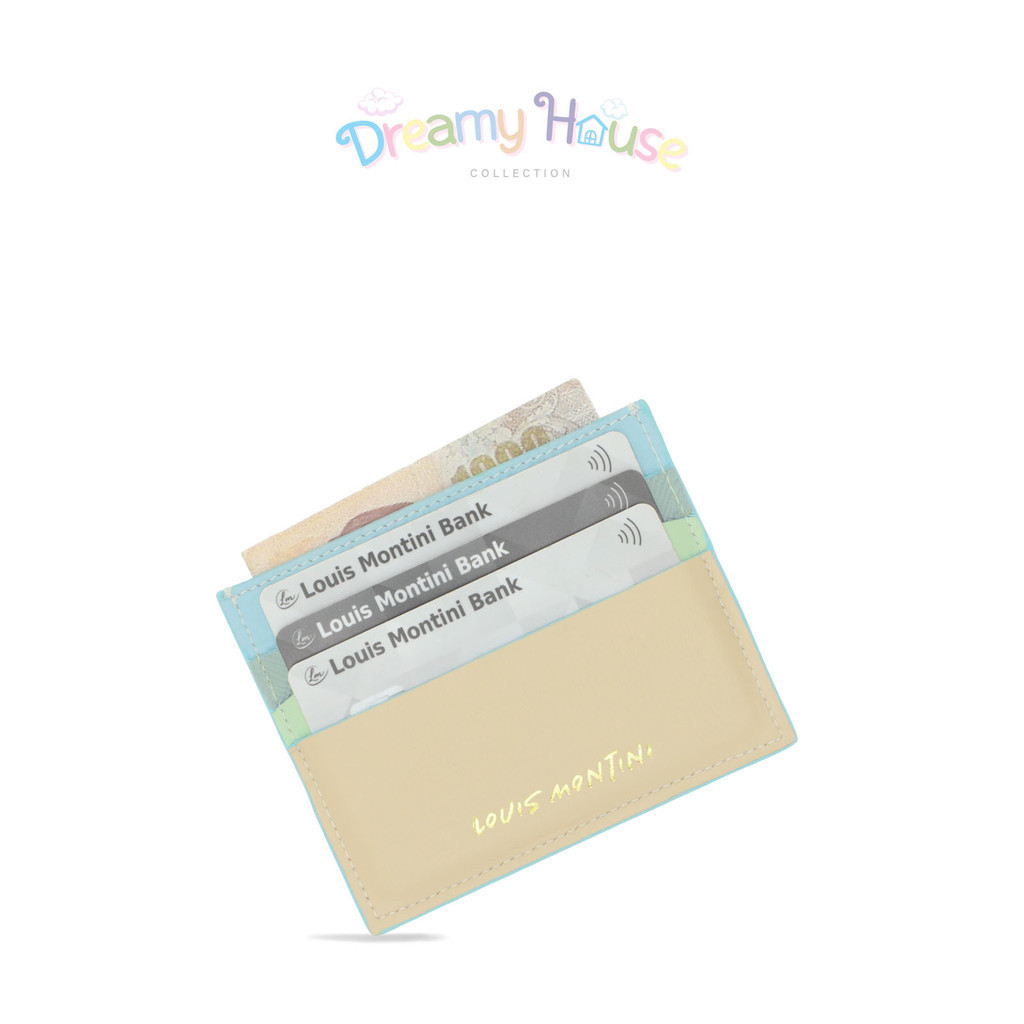 Louis Montini (Dreamy House) กระเป๋าใส่บัตรเครดิต หนังวัวแท้ WK33