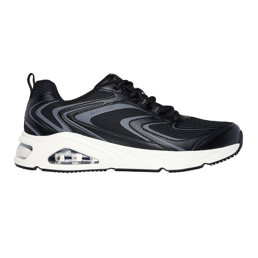 Skechers สเก็ตเชอร์ส รองเท้าผู้ชาย Men SKECHERS Street Tres-Air Uno Shoes - 183082-BLK Air-Cooled Memory Foam