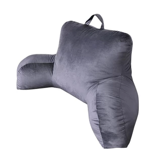HOME LIVING STYLE เบาะรองหลัง FUR 18x29 นิ้ว สีเทา จัดส่งโดย HomePro