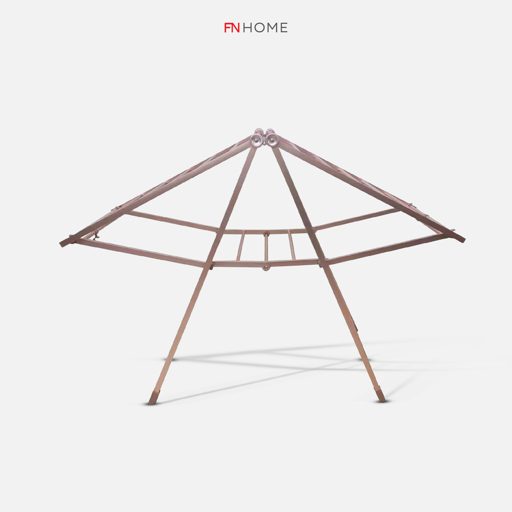 CUSHY BUTTERFLY ALUMINUM CLOTHES  ราวตากผ้า อลูมิเนียม มีล้อเคลื่อนย้ายสะดวก พับเก็บได้ ประหยัดพื้นที่ ปรับได้ 6 ระดับ - รูปที่ 2