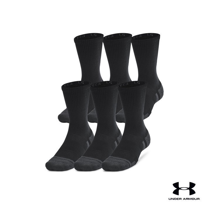 Under Armour Unisex UA Performance Tech 6-Pack Crew Socks