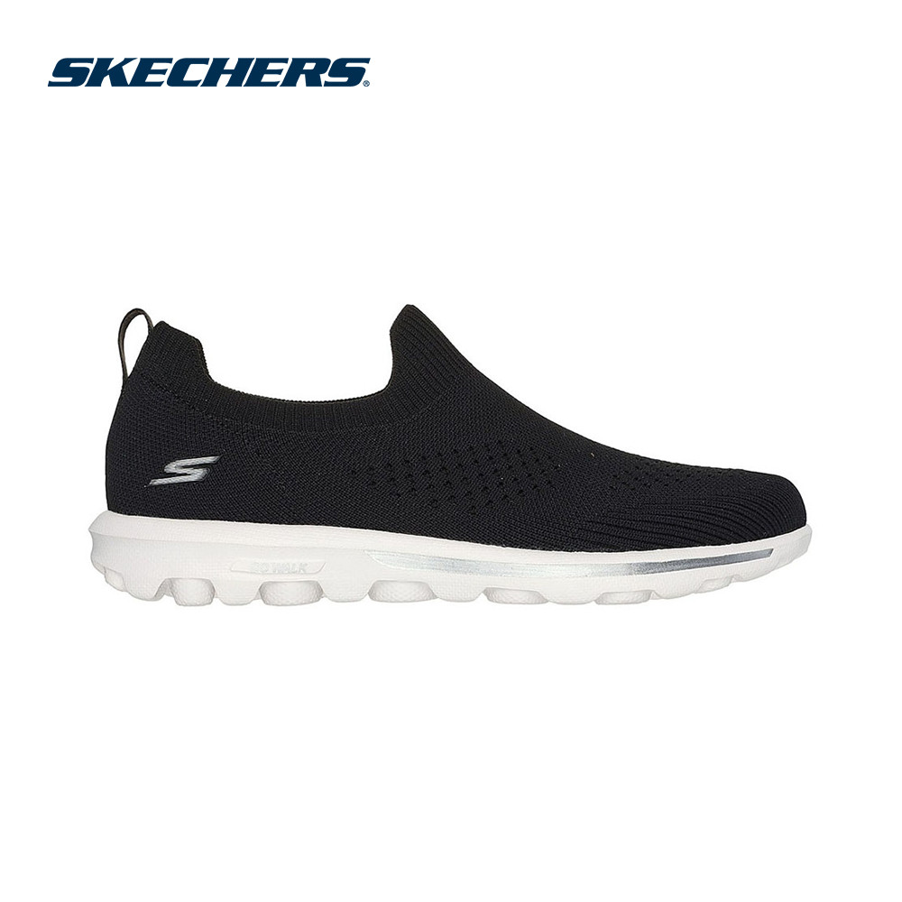 Skechers สเก็ตเชอร์ส รองเท้าผู้หญิง Women GOwalk Travel GOwalk Shoes - 124763-BKW - Air-Cooled Goga Mat