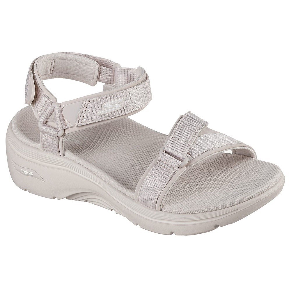 Skechers สเก็ตเชอร์ส รองเท้าแตะผู้หญิง Women GOwalk Arch Fit 2.0 Sandal Exhilarate Walking Sandals - 140876-NAT