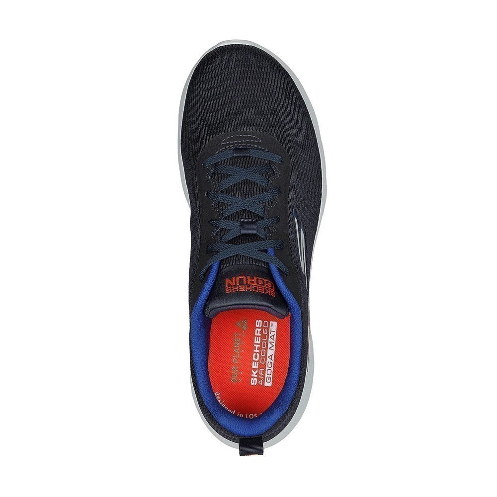 Skechers สเก็ตเชอร์ส รองเท้าผู้ชาย Men GOrun Lite Quick Stride Running Shoes - 220893-NVOR Air-Cooled Goga Mat M-STRIKE