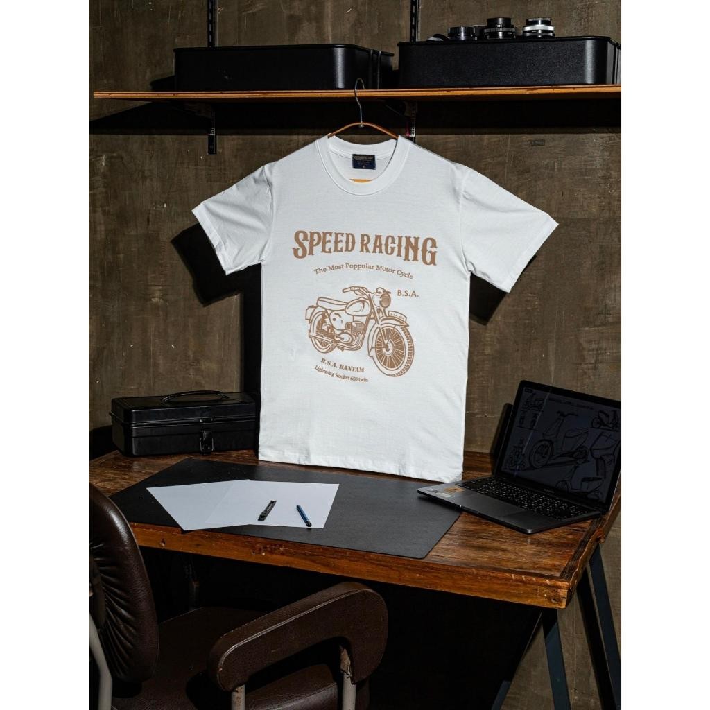 (พร้อมส่ง) รวมลายมอไซค์คลาสสิคสุดเท่ห์ MATCHLESS & SPEED RACING   -  ผ้า Cotton100%