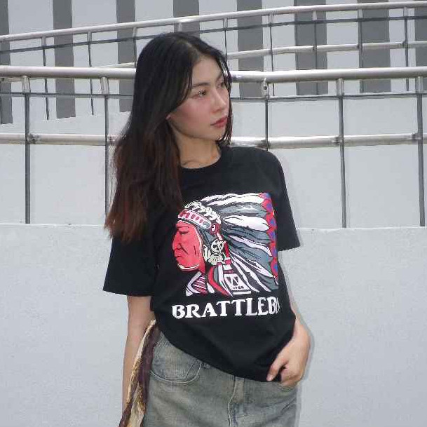 VINTAGE FACTORY เสื้อยืด Cotton100% BRATTLEBO - เทคนิคซิลค์สกรีน สีจมลงเนื้อผ้าติดแน่นทนนาน