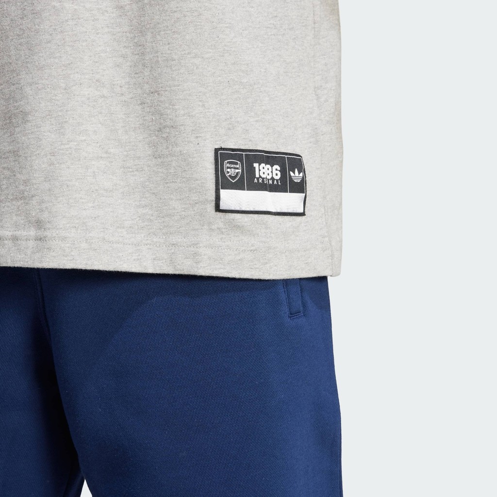 adidas ฟุตบอล เสื้อยืด Arsenal VRCT ผู้ชาย สีเทา JL6111 - รูปที่ 6