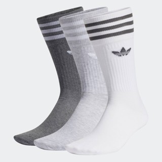 adidas ไลฟ์สไตล์ ถุงเท้าความยาวครึ่งแข้ง (3 คู่) Unisex สีขา…