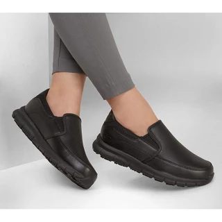 Skechers สเก็ตเชอร์ส รองเท้าทำงานผู้หญิง Women Work Nampa Slip Resistant Work Shoes - 77236-BLK Memory Foam