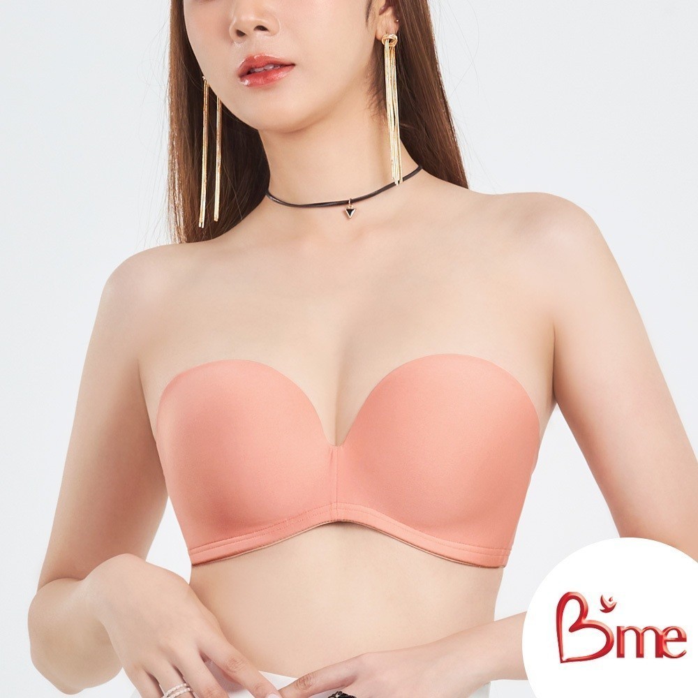 B'me เสื้อชั้นในไร้โครงถอดสาย level 3 ฟองหนา รุ่น ME1703 สีส้มพีช สีน้ำตาลอมส้ม สีม่วงพาสเทล(New Col