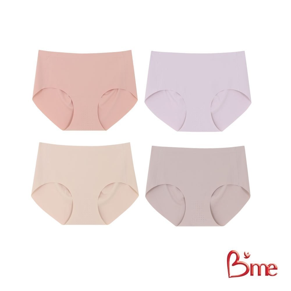 B’me กางเกงในเอวกลางไร้ขอบไร้ตะเข็บ รุ่น ME7107 (แพ็ก 4 ตัว) คละสี  สีเทา สีเบจ สีม่วง สีชมพู