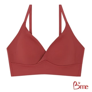 B'me เสื้อชั้นในไร้ขอบ level 1 ฟองบาง รุ่น ME1G32 สีโอลด์โรส โอวัลติน แดง กรม