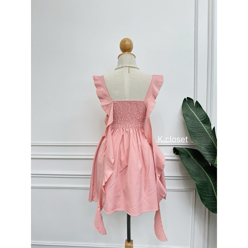 Harmony Dress เดรสคอหัวใจทรงสวยหรูดูแพง เดรสออกงาน มินิเดรสแขนระบาย - รูปที่ 2