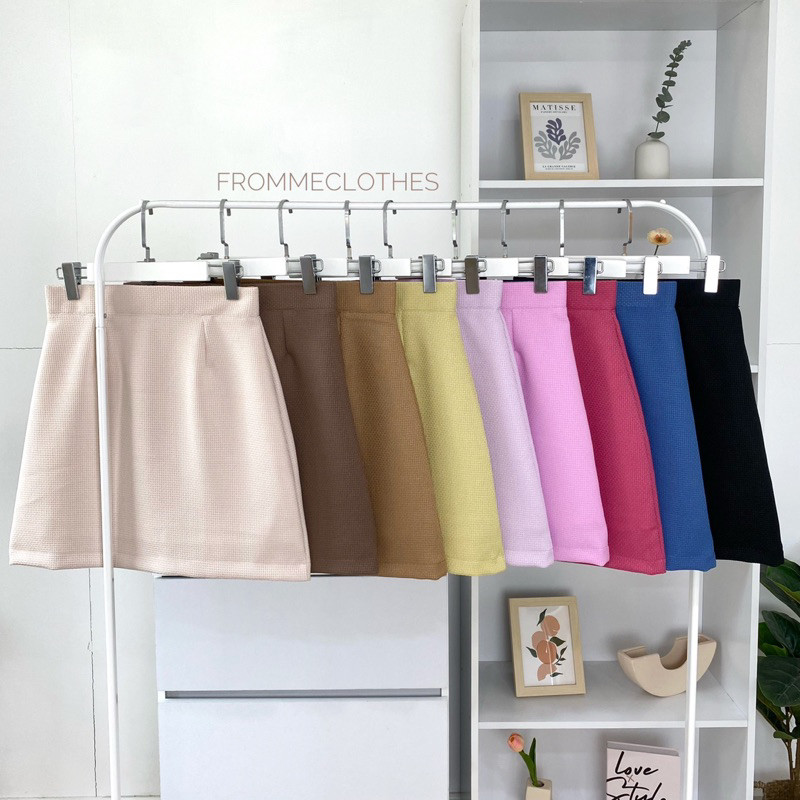 Frommeclothes🍭กระโปรงทรงเอผ้าทวิต(XS-5XL)