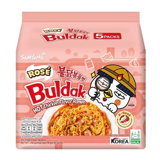 [แพ็ค 5 ซอง] Samyang Buldak Rose Ramen ซัมยัง บูลดัก โรเซ่ ราเมง 700 กรัม