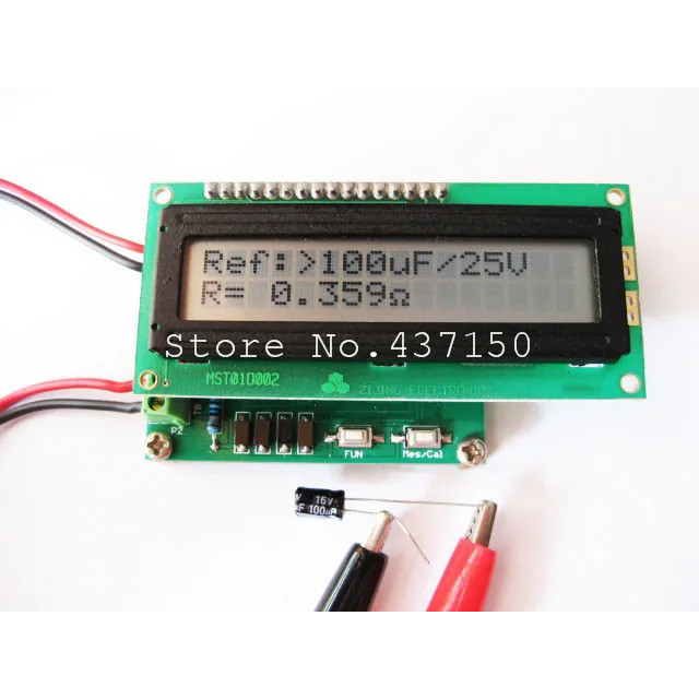 1PCS X ,Capacitor ESR Line Detector Tester ESR Meter Milliohmmeter,จัดส่งฟรี