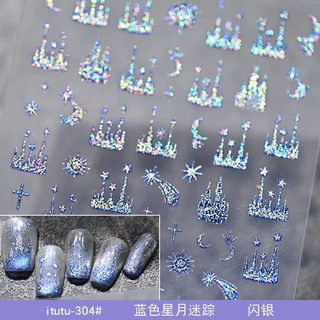 สติกเกอร์ติดเล็บ เพิ่มความระยิบระยับ แผ่นละ 9 บาท มี2สีให้เลืิก สินค้าพร้อมส่งในไทย