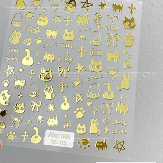 สติกเกอร์ติดเล็บลายน้องแมววิบวับแผ่นละ 9 บาท สติกเกอร์ติดเล็บลายน้องแมววิบวับแผ่นละ 9 บาท