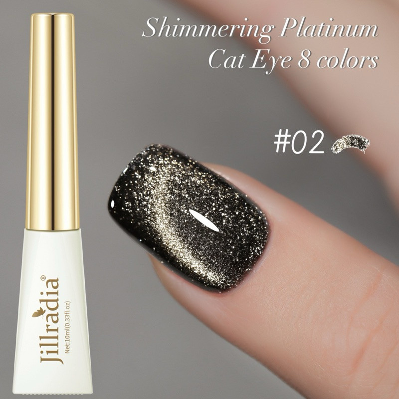 สีทาเล็บเจล Shimmering Platinum Cat Eye ขนาด 12ml มี8เฉดสี สินค้าพร้อมส่งในไทย ราคา ถูกที่สุด ดีลบีเคเค แกลเลอรีภาพที่ 8